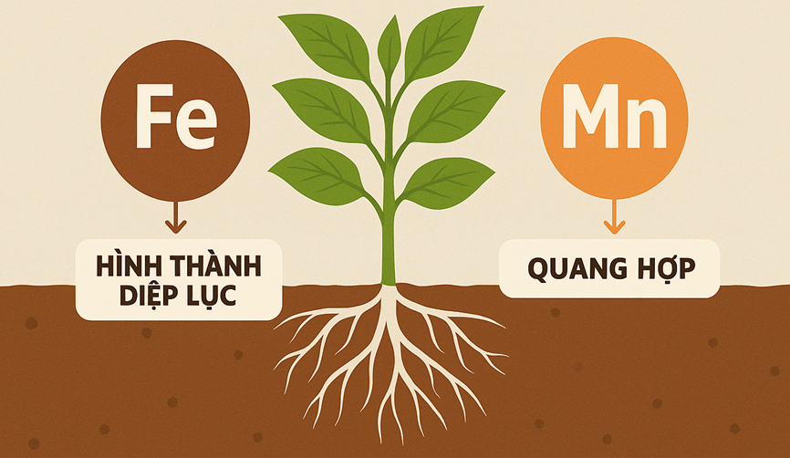Dinh dưỡng vi lượng: Sắt (Fe) và Mangan (Mn)