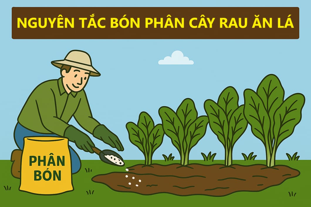 Nguyên tắc bón phân cây rau ăn lá