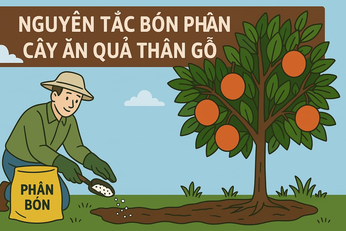 Nguyên tắc bón phân cây ăn quả thân gỗ