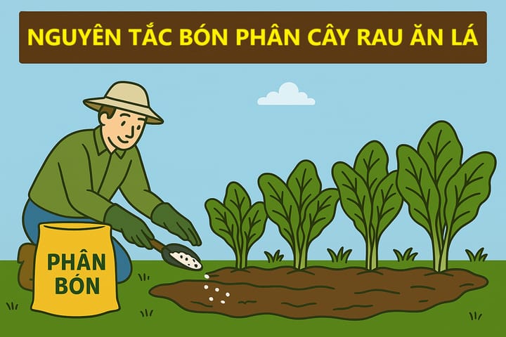 Nguyên tắc bón phân cây rau ăn lá