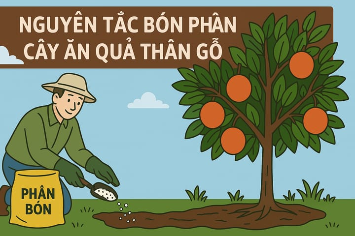 Nguyên tắc bón phân cây ăn quả thân gỗ